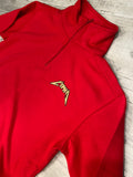Red Quarter Zip sweater