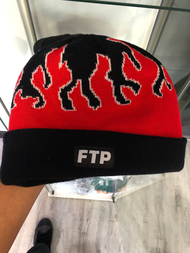 FTP x Famous Logo Beanie Black Men's - SS25 - US