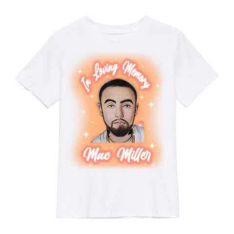 MAC MILLER AIR BRUSH TEE BY LIFE & AFTER X HITS ON HITS X BIGEGOLILEGO